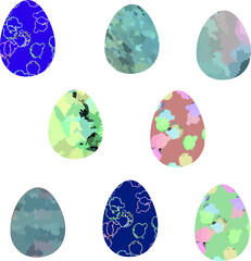 set of easter eggs