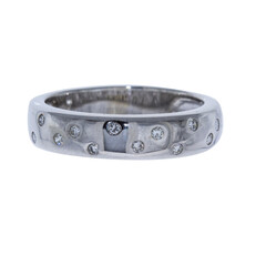 silver ring with diamonds