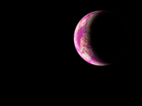 A planet in space