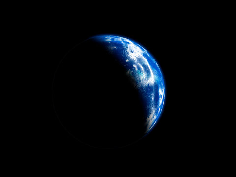 A planet in space