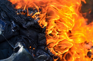 fire in the fireplace
