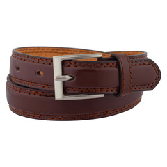 brown leather belt