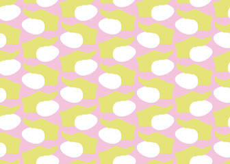 Vector texture background, seamless pattern. Hand drawn, pink, yellow, white colors.