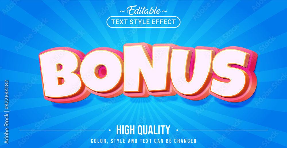 Poster editable text style effect - bonus pop cartoon text style theme.