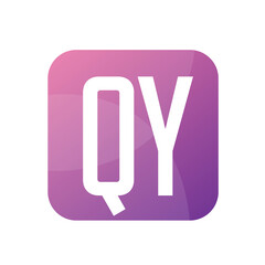 QY Letter Logo Design With Simple style