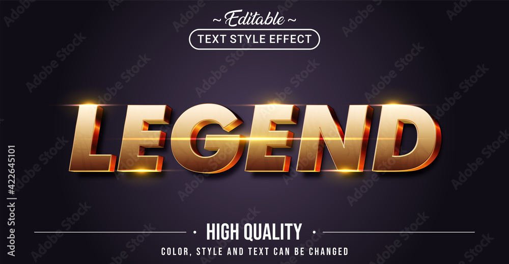 Poster Editable text style effect - Legend text style theme.