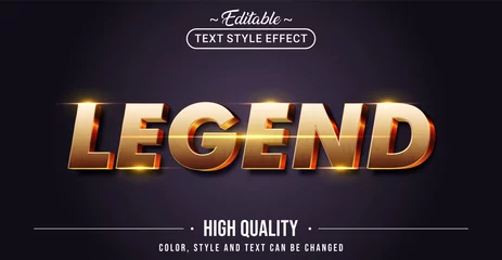 Tuinposter Editable text style effect - Legend text style theme. © Rtn_Studio