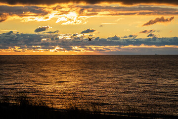 Obraz premium Sonnenuntergang an der Ostsee