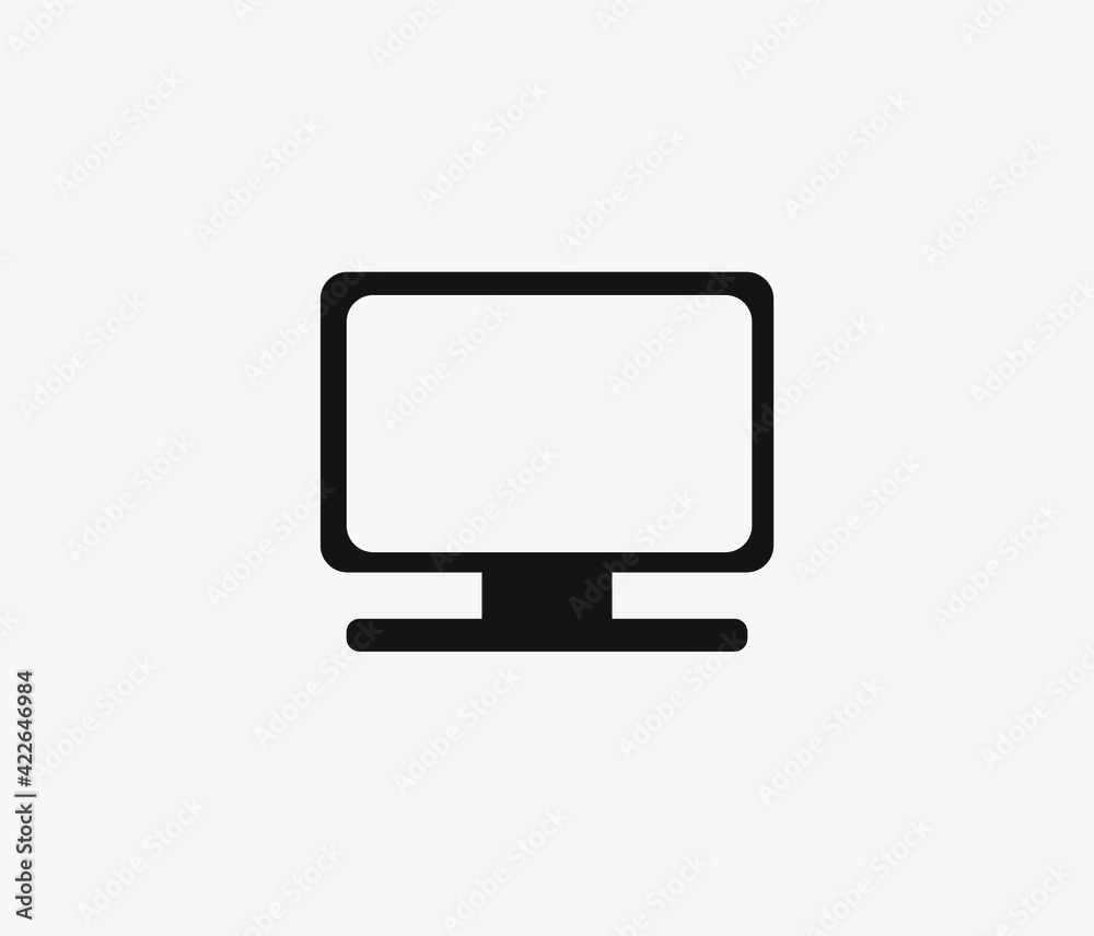 Poster computer vector icon. editable stroke. linear style sign for use on web design and mobile apps, logo