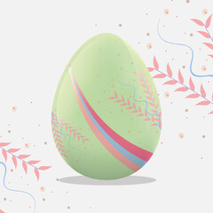 Decorated easter egg. Traditional decoration for easter season - Vector
