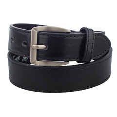 black leather belt