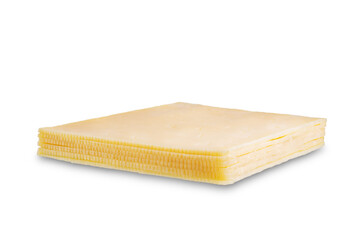 Gouda cheese on a white isolated background
