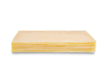 Gouda cheese on a white isolated background