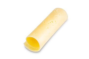 Gouda cheese on a white isolated background