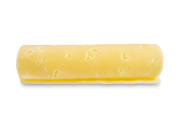 Gouda cheese on a white isolated background