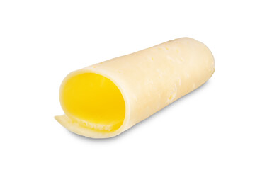 Gouda cheese on a white isolated background