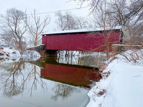Bitzer's Mill Covered Bridge in historic Lancaster County, Pennsylvania