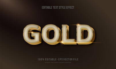 Editable text effect shiny chrome and gold. Text style effect. Editable fonts vector files	