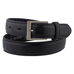 black leather belt