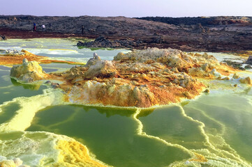 Paysages de Dallol, désert de Danakil, Éthiopie