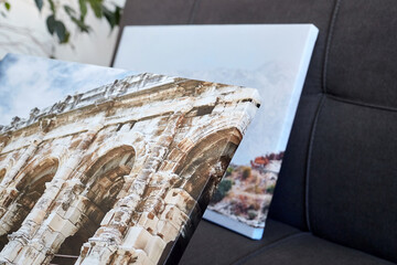 Photo printed on canvas