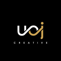 UOJ Letter Initial Logo Design Template Vector Illustration