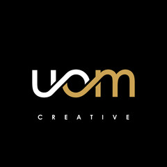 UOM Letter Initial Logo Design Template Vector Illustration