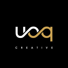 UOQ Letter Initial Logo Design Template Vector Illustration