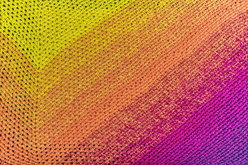 Handmade multi colored knitted background.