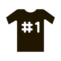 Obraz premium T-shirt Number Icon Vector Glyph Illustration