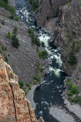 Looking Down Over Rapids in the Gunnison River through Black Canyon
