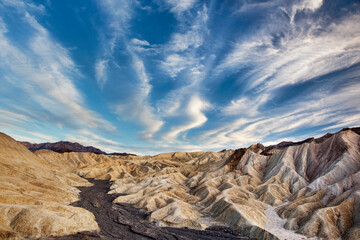 Fototapeta na wymiar Cloud formations in Golden Canyon, Death Valley