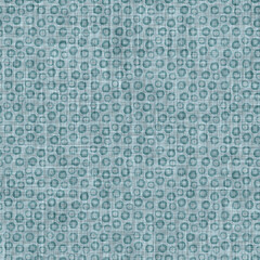 Aegean teal tonal geo patterned linen texture background. Summer coastal living style home decor fabric effect. Sea green wash grunge distressed mottled grid. Decorative textile seamless pattern
