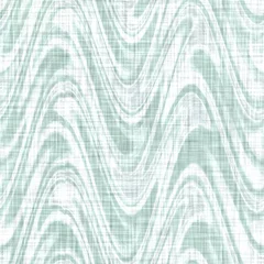 Wallpaper murals Farmhouse style Aegean teal mottle chevron patterned linen texture background. Summer coastal living style home decor fabric effect. Sea green wash grunge striped zig zag material. Decorative textile seamless pattern