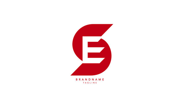 Alphabet letters Initials Monogram logo SE, ES, S and E