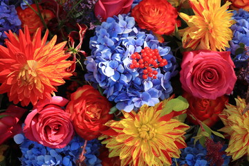 Autumn wedding flower arrangement