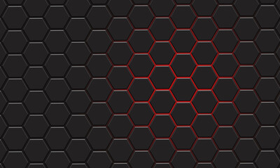 Background image - dark gray honeycomb with red highlight