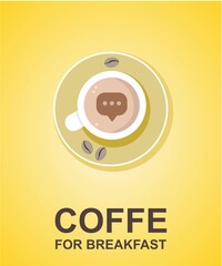 Editable coffee theme background, Poster Advertisement Flayers Vector Illustration