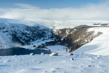 Wicklow Mountains National Park in winter time, Ireland

