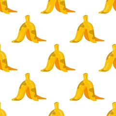 Vector illustration of banana skins. Waste collection pattern for the compost pit. Food scraps for recycling into fertilizer. Garbage, food, stumps, pelts. 