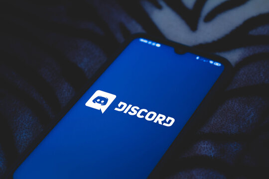 March 23, 2021, Brazil. In this photo illustration a Discord logo seen displayed on a smartphone.