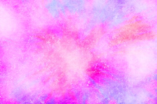 Pink And Blue Tye Dye Nebula Style Texture, Boho Decorative Ornament. Trendy Vintage Background, Perfect Backdrop For Birthday Card, Advertising, Banner, Cover, Brochure, Poster Ets.