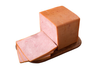 Slide ham isolated on white background
