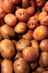 potatoes in a market