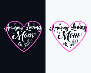 Mother's day typographic t-shirt design, Happy mother's day, Mother's day vector
