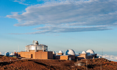 Haleakala Observatory at Sunrise, Maui, Hawaii