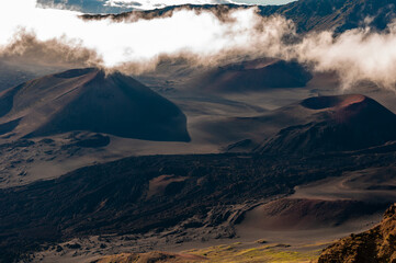 Early Morning Sunrise on top of the Volcano at Haleakala National Park, Maui, Hawaii, United States