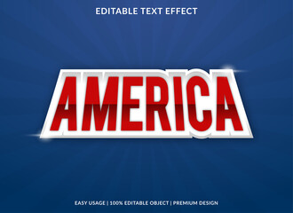 america text effect template design use for business brand and logo