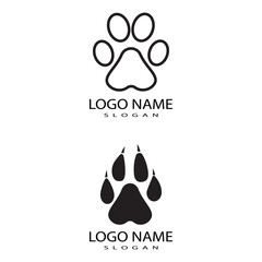 Dog paw vector footprint icon logo symbol graphic  illustration