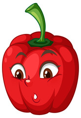 Capsicum cartoon character with facial expression
